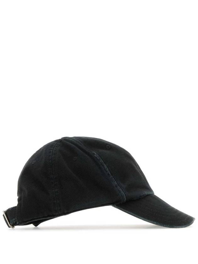 Cassandre Cotton Ball Cap Black - SAINT LAURENT - BALAAN 3