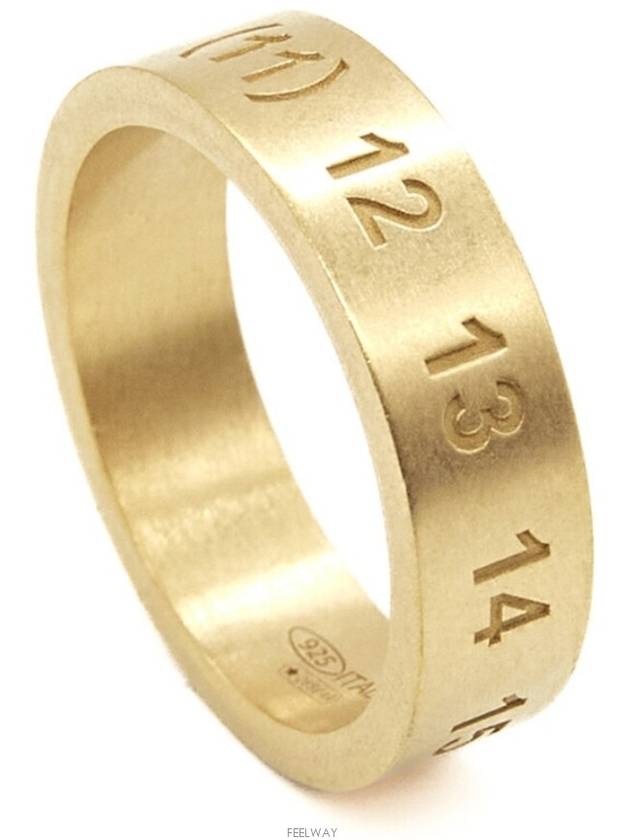 Numerical Engraved Logo Ring Gold - MAISON MARGIELA - BALAAN 3