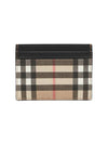 Vintage Check Canvas Card Wallet Archive Beige - BURBERRY - BALAAN 1