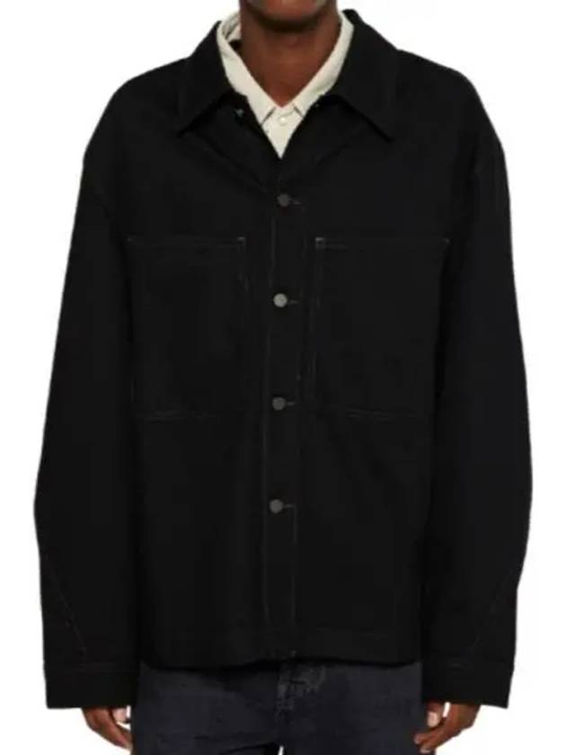 Twisted Sleeve Boxy Over Long Sleeve Shirt Black - LEMAIRE - BALAAN 2