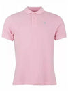 Men's Embroidered Logo Sports Polo Shirt Pink - BARBOUR - BALAAN 2