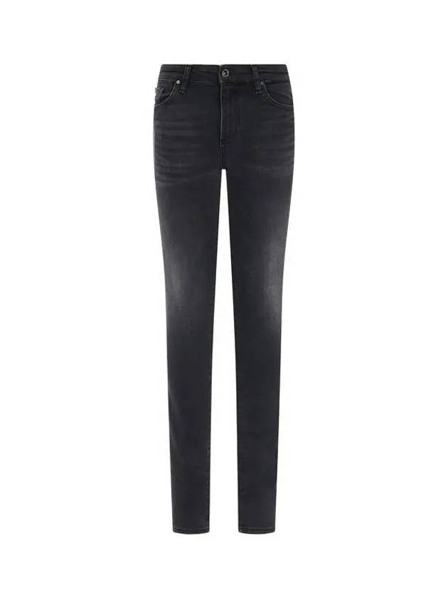 Women s Leather Patch Mid Rise Skinny Jeans Dark Gray 270562 - ARMANI EXCHANGE - BALAAN 1