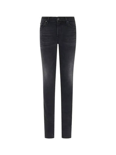 Women s Leather Patch Mid Rise Skinny Jeans Dark Gray 270562 - ARMANI EXCHANGE - BALAAN 1