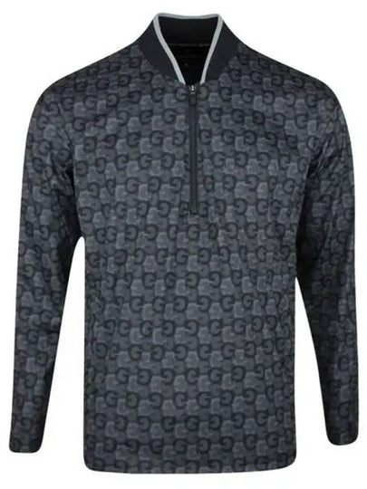 Allover Logo Print Quarter Zipper Jacket Black - G/FORE - BALAAN 2