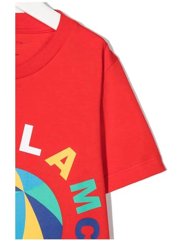 Kids Logo Print T Shirt Red 8Q8RC1 Z0168 414 - STELLA MCCARTNEY - BALAAN 4