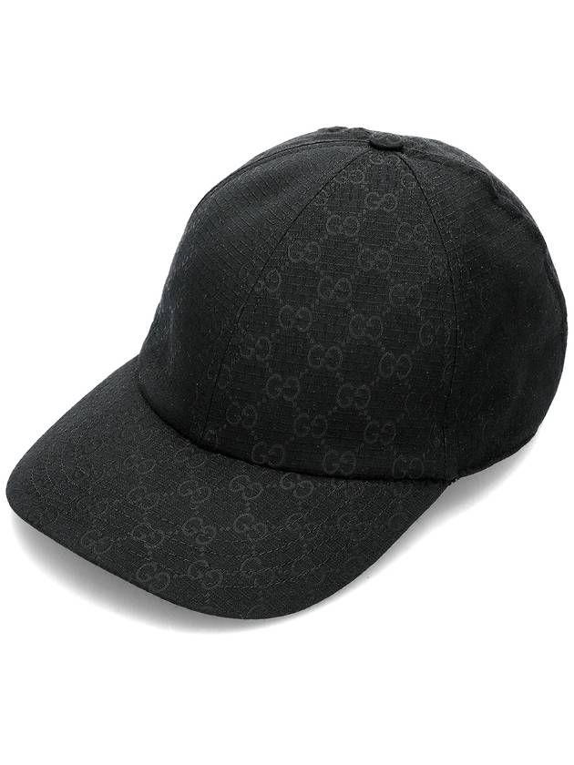 GG Ripstop Polyester Ball Cap Black - GUCCI - BALAAN 2