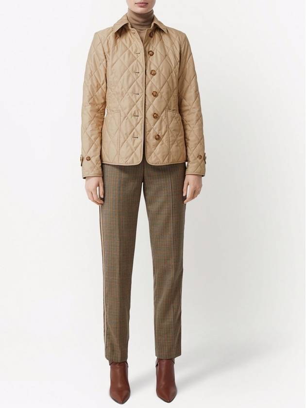 Diamond Quilted Thermoregulated Jacket New Chino Beige - BURBERRY - BALAAN 3