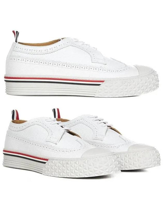 Men's Vitello Calf Leather Long Wing Brogue White - THOM BROWNE - BALAAN 2