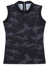 Golf Wear Military Print Sleeveless T-Shirt BLACK - WHITEBALL - BALAAN 8