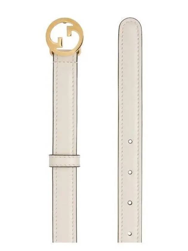 Blondie Thin Leather Belt White - GUCCI - BALAAN 2