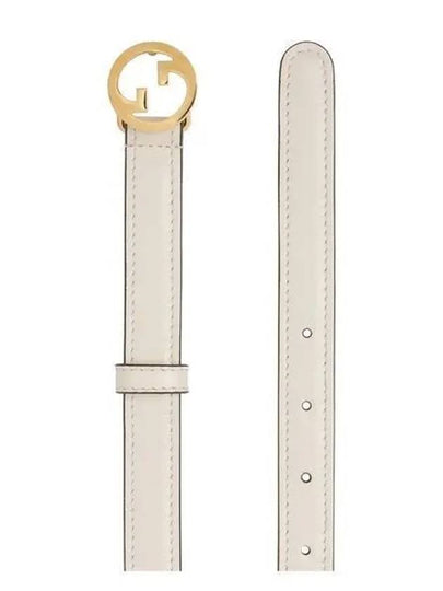 Blondie Thin Leather Belt White - GUCCI - BALAAN 2