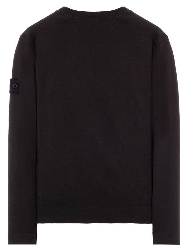 Ghost Piece Organic Cotton Badge Sweatshirt Black - STONE ISLAND - BALAAN 6