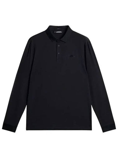 Men s Florian Long Sleeve Golf Polo Black GMJT10690 9999 - J.LINDEBERG - BALAAN 1