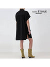 knee length midi dress black - ISABEL MARANT ETOILE - BALAAN.