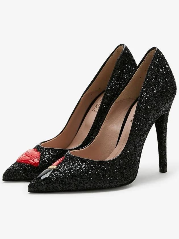 Women Makeup Glitter Black High Heels CF618 - CHIARA FERRAGNI - BALAAN 2