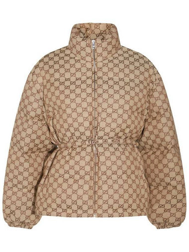 GG Canvas Padded Bomber Camel - GUCCI - BALAAN 1