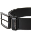 Cole Ant Logo Leather Belt Black - HUGO BOSS - BALAAN 6