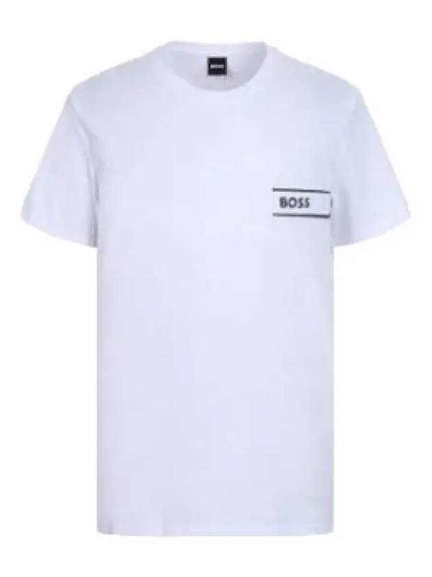 Boss Stripe Logo Cotton Short Sleeve T Shirt Tee - HUGO BOSS - BALAAN 1