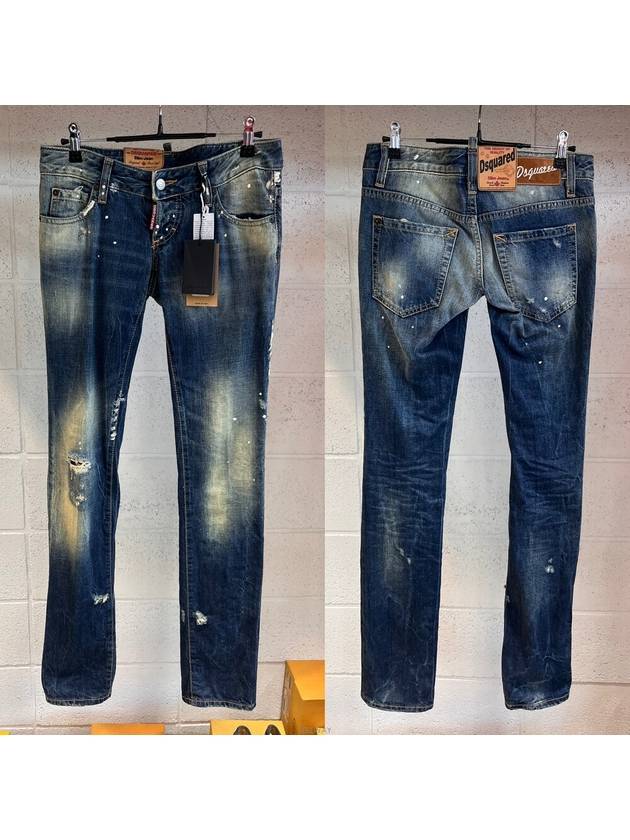 Women's New Paint Spot Vintage Slim Jeans 75LA026 - DSQUARED2 - BALAAN 1