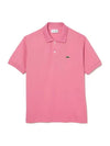 Men's Logo Classic Fit Cotton Short Sleeve Polo Shirt Pink - LACOSTE - BALAAN 2