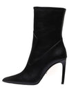 Pointed Toe Ankle Middle Boots Black - AMI - BALAAN 3