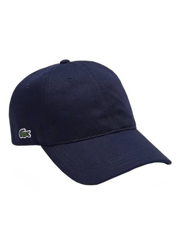 Logo Patch Cotton Ball Cap Navy - LACOSTE - BALAAN 1