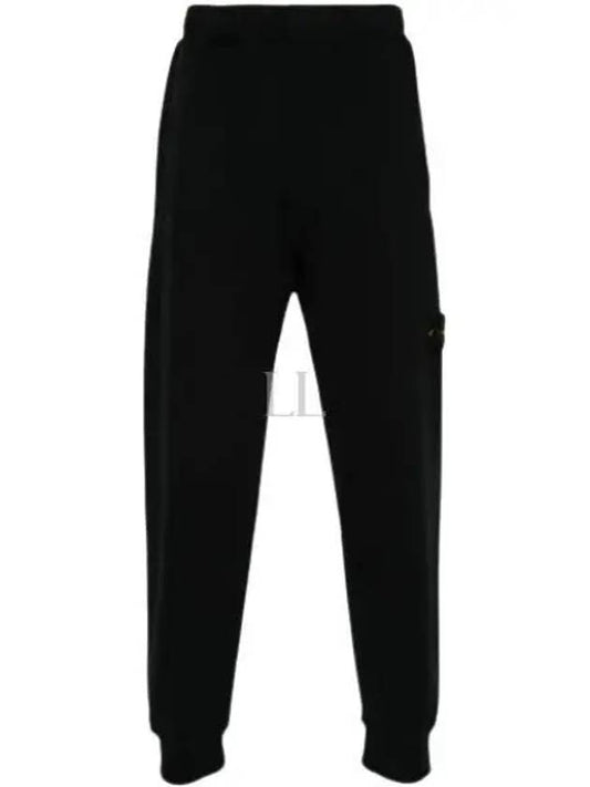 Signature Wappen Patch Cotton Exhaust Pants Black - STONE ISLAND - BALAAN 2