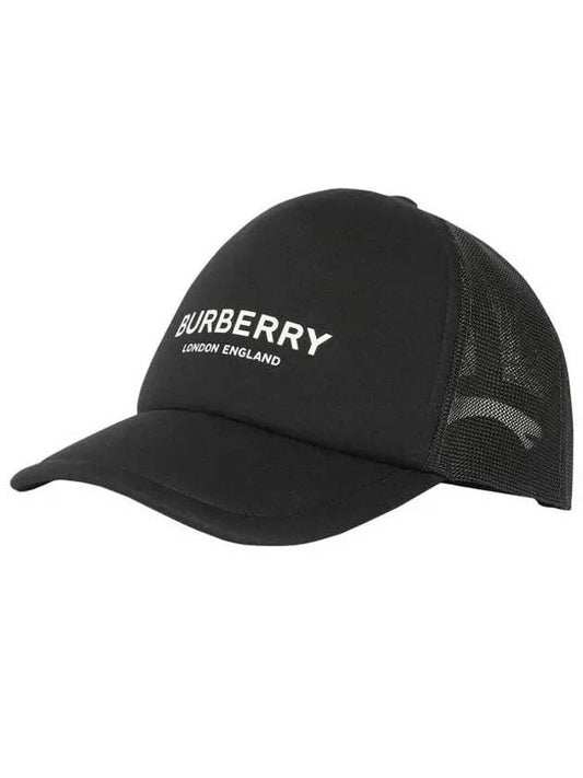 Logo Print Mesh Ball Cap Black - BURBERRY - BALAAN 2