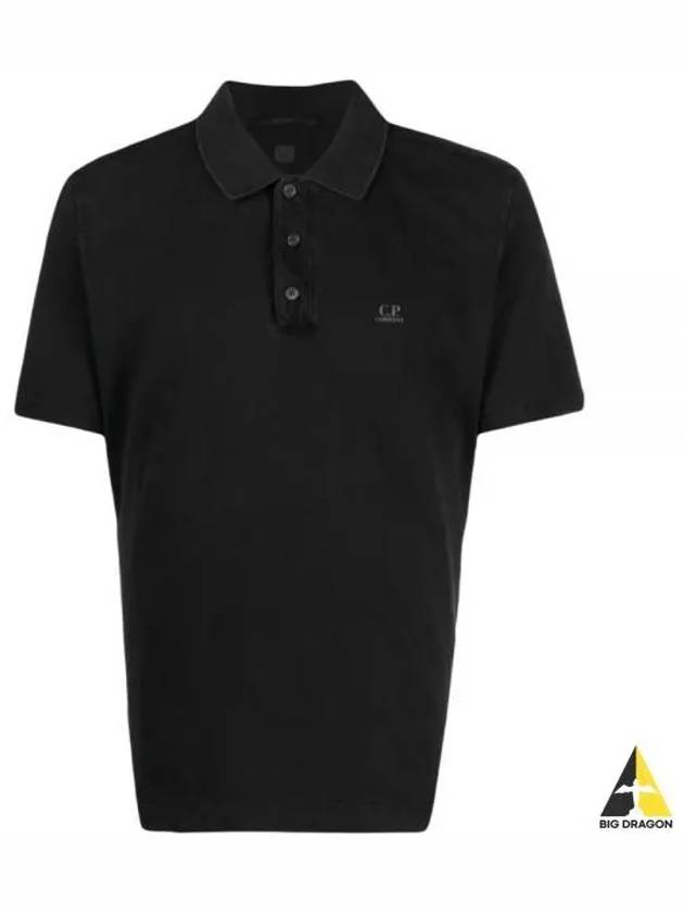 1020 Jersey Logo Polo Shirt Black - CP COMPANY - BALAAN 2