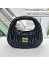 Wander Matelasse Nappa Leather Hobo Mini Bag Black - MIU MIU - BALAAN 2