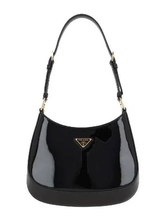 Cleo Patent Leather Shoulder Bag Black - PRADA - BALAAN 2