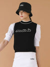 Brushed fever color combination vest BLACK - MONBIRDIE GOLF - BALAAN 4