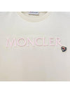 Kids Logo Embroidered Short Sleeve T Shirt 12Y 14Y White 8C00005 83907 050 - MONCLER - BALAAN 4