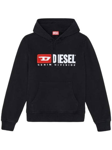 S Ginn Div Hoodie Black - DIESEL - BALAAN 1