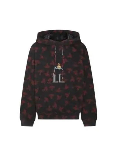 Fresh Allover Logo Print Hoodie Black - VIVIENNE WESTWOOD - BALAAN 2