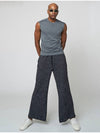 Wide Slit Track Pants Charcoal - ATHPLATFORM - BALAAN 6