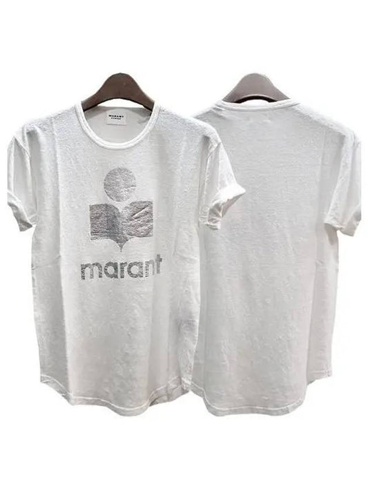 KOLDI Linen silver short sleeve t shirt TS00 1094491 - ISABEL MARANT - BALAAN 1