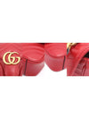 Women s Gucci 446744 Red Matelasse Chevron Leather GG Marmont Mini Gold Chain Cross Bag gt Gangbuk used luxury goods - GUCCI - BALAAN 9