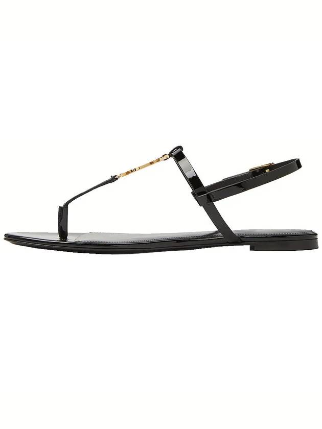 Women's Monogram Cassandra Sandals Black - SAINT LAURENT - BALAAN 3