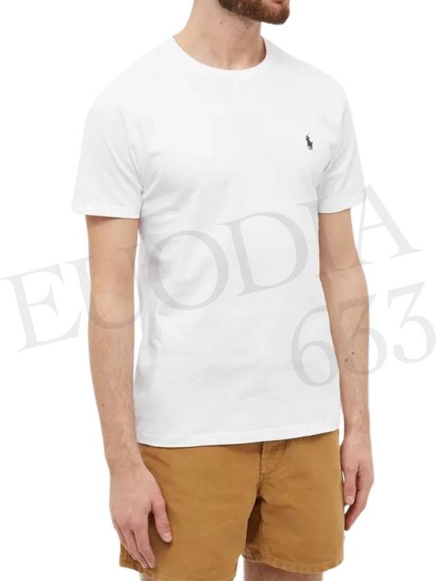 Men's Embroidered Pony Short Sleeve T-Shirt White - POLO RALPH LAUREN - BALAAN 6