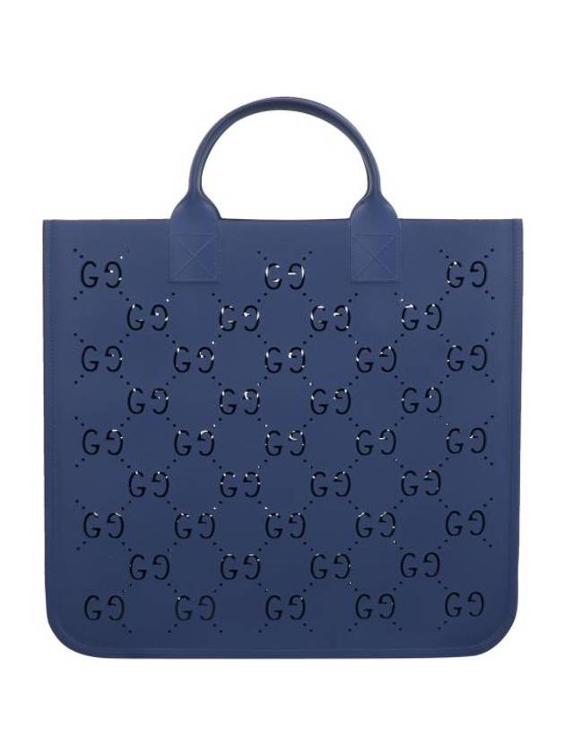 Kids GG Motif Rubber Tote Bag Blue - GUCCI - BALAAN 1