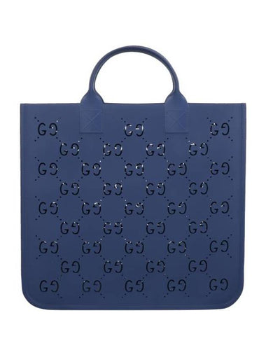 Kids GG Motif Rubber Tote Bag Blue - GUCCI - BALAAN 1