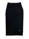 Women's Bea Wool Knit Pencil Skirt Black - VIVIENNE WESTWOOD - BALAAN 3