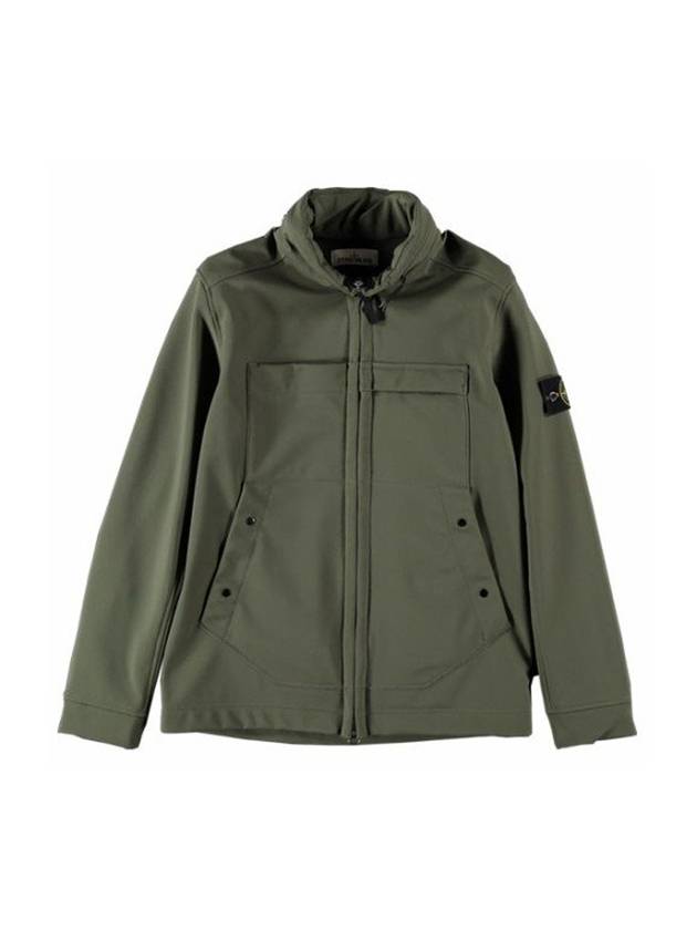 Soft Shell Light Weight Jacket Green - STONE ISLAND - BALAAN 1