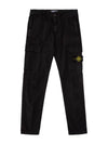 Kids Junior Straight Pants 781630410 V0129 BLACK - STONE ISLAND - BALAAN 1