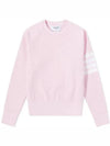 Women's Diagonal Wappen Crew Neck Sweatshirt Pink - THOM BROWNE - BALAAN 2