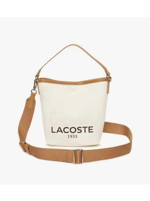 Women s Heritage Canvas Bucket Bag Ivory - LACOSTE - BALAAN 1