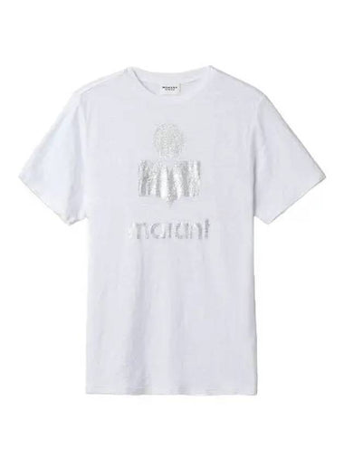 Zwell Logo Short Sleeve T Shirt White Silver - ISABEL MARANT - BALAAN 1