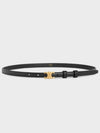 Teen Triomphe Belt In Taurillon Leather Black - CELINE - BALAAN 4