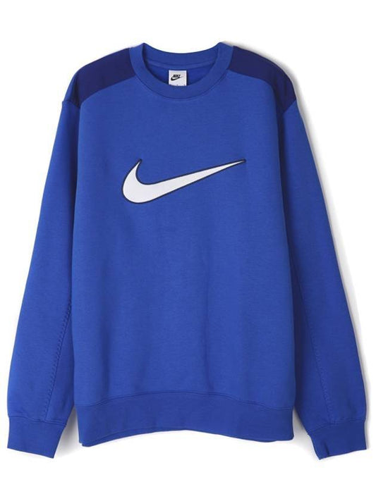 Sportswear Fleece Crew Neck Sweatshirt Blue - NIKE - BALAAN 1